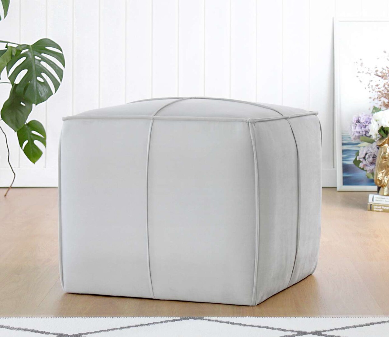 Taburet, Atelier del Sofa, 209FLF1451, Bumbac, Gri - imagine 6